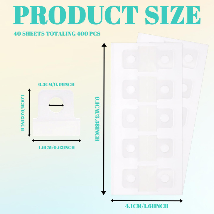 400 PCS Clear Binder Sheet Converter Stickers Convert NonPunched Paper to LooseLeaf Binder Refill Pages for DIY Planner
