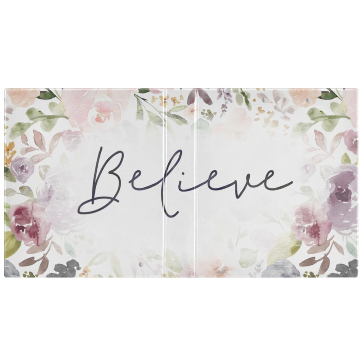 ALAZA Have Faith Believe Christian Rose Flowers 3 Ring Binder 15 Inch Three Ring Office Binders wclipboard 3 Pockets Hol