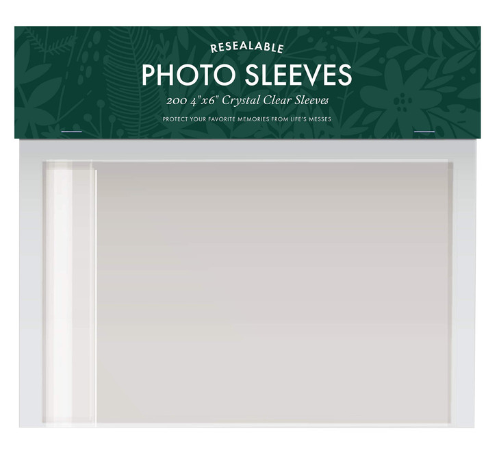 Jot Mark 4x6 Photo Sleeves 200 Count Crystal Clear Archival Plastic Sleeves with Self Adhesive Resealable Flap Picture P