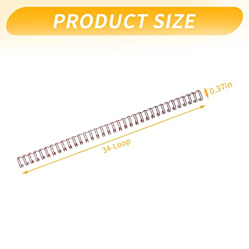 Aynaxcol 100 Pack Metal Twin Loop Binding Wire Coils 32Loop 38 Mixing Color Double Loop Wire Binding Rings Wire 31 Pitch
