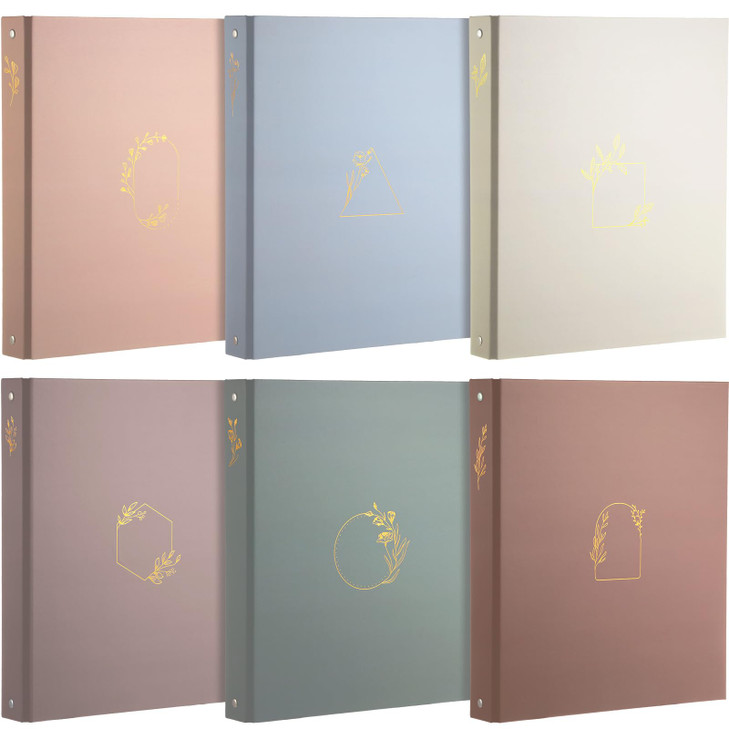Sayglossy 6 Pcs Aesthetic 3 Ring Binder Sturdy Cute Binder Decorative Fits 85 x 11 Inch Letter Sized Paper for Women Men