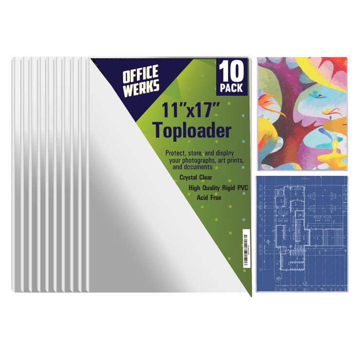 Performore 11 x 17 Heavy Duty Rigid Print CrystalClear Protectors Sheet Toploader Frame Hold Protect Store Display Photo