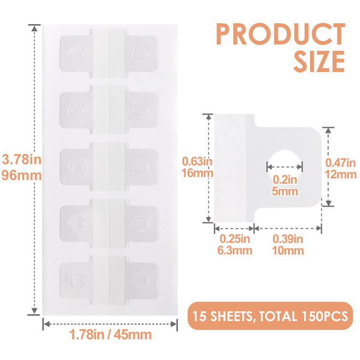 YALOJE 150 PCS Binder Refill Sheet Converter Stickers Clear Hole Reinforcement Stickers for No Punched Paper SelfAdhesiv