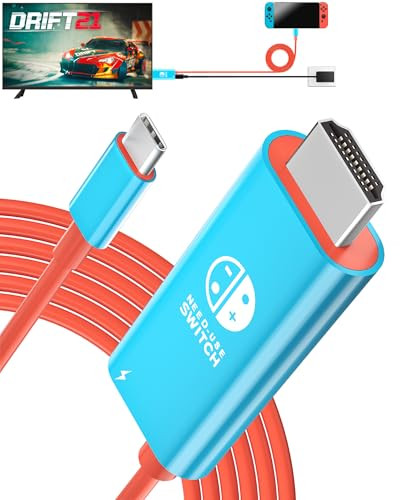 Gmeaou Switch Dock for Switch Docking Station, Portable Switch TV Dock Adapter Compatible Switch/OLED/Steam Deck Support Switch TV Mode with PD Charg