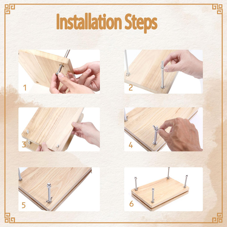 Book Press Wooden Book Press Bookbinding Portable Binding Press for Bookbinding Binding Supplies for DIY Bookbinding Eas