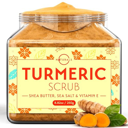 O Naturals Exfoliating Scrub, Natural Dead Sea Salt Deep-Cleansing Face & Body Scrubs. Anti-Cellulite Tones Helps Oily Skin, Acne, Ingrown Hairs & De