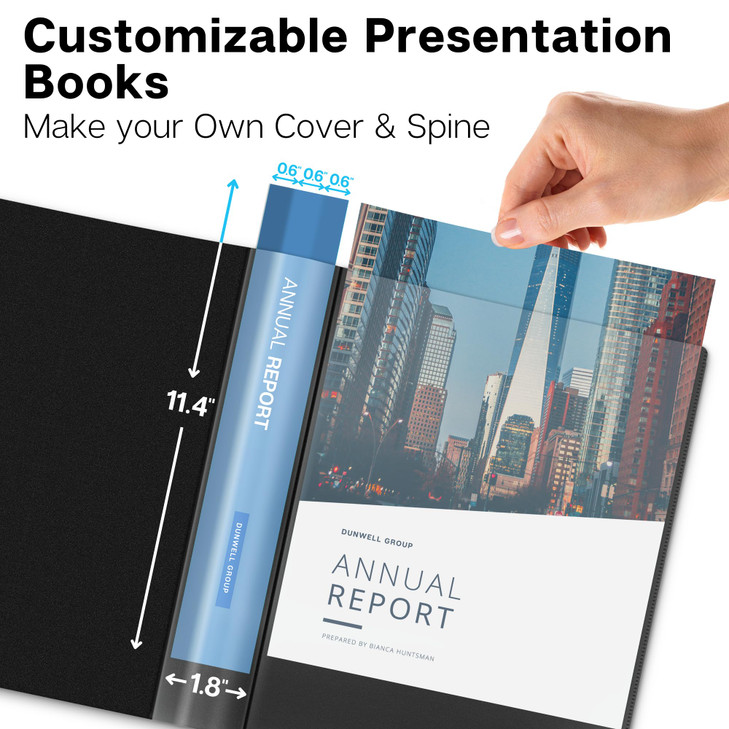 Dunwell Presentation Binder 24Pocket Displays 48 Pages 85x11 Portfolio Binder with Plastic Sleeves Storage and Organizer