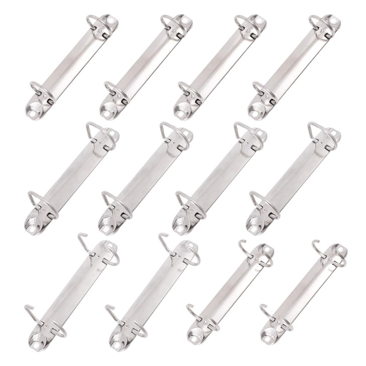 beinkmake 12Pcs A7 Notebook 2Ring Binder Mechanism DRings ORings Holes 25mm Metal Loose Leaf Binders Spines Combs for Bi