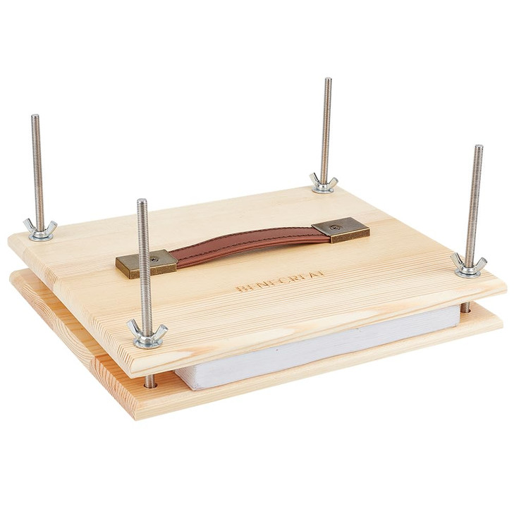 BENECREAT 8x10 Inch Wood Book Binding Kits Portable Book Press Rectangle Book Binding for DIY Bookbinding Books Supplies