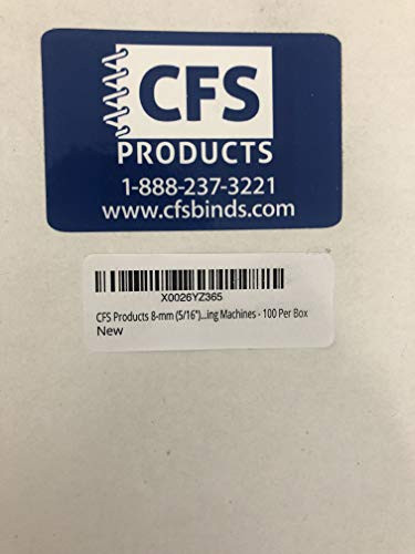 CFS Products 8mm 516 Binding Coils Coil08 PreSized to fit Letter Sized Paper 41 Pitch 4 Holes per inch 12 Long Compatibl