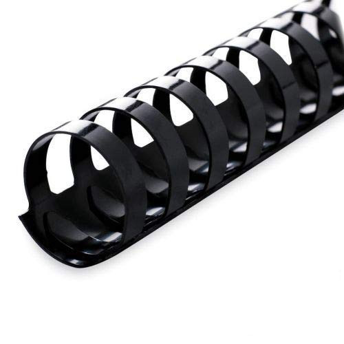 CFS Products Plastic Comb Binding Spines 34 Inch Diameter Black 150 Sheets 100 Pack 13034