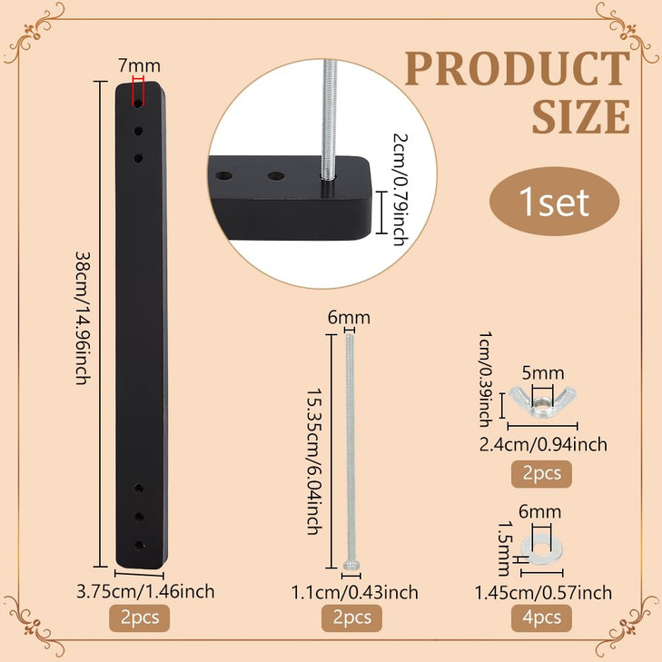 BENECREAT Wood Book Binding Press 15 15inch Black Rectangle Bookbinding Press for Handmade Bookbinding Manual Paper Pres