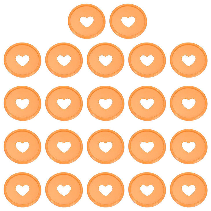 PATIKIL 35mm 112 Orange Plastic Round Book Binding Discs 22 Pcs Discbound Expansion Discs Plating Round Binder Rings for