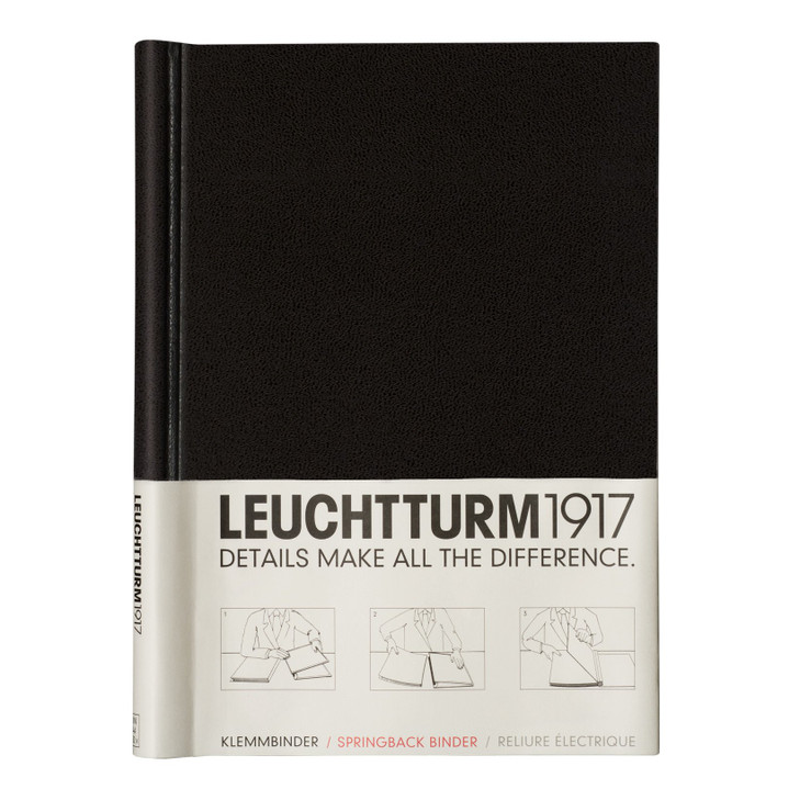LEUCHTTURM1917 PEKA Springback Binder Black Holds 150 Sheets of Paper