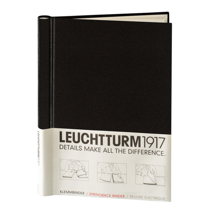 LEUCHTTURM1917 PEKA Springback Binder Black Holds 150 Sheets of Paper