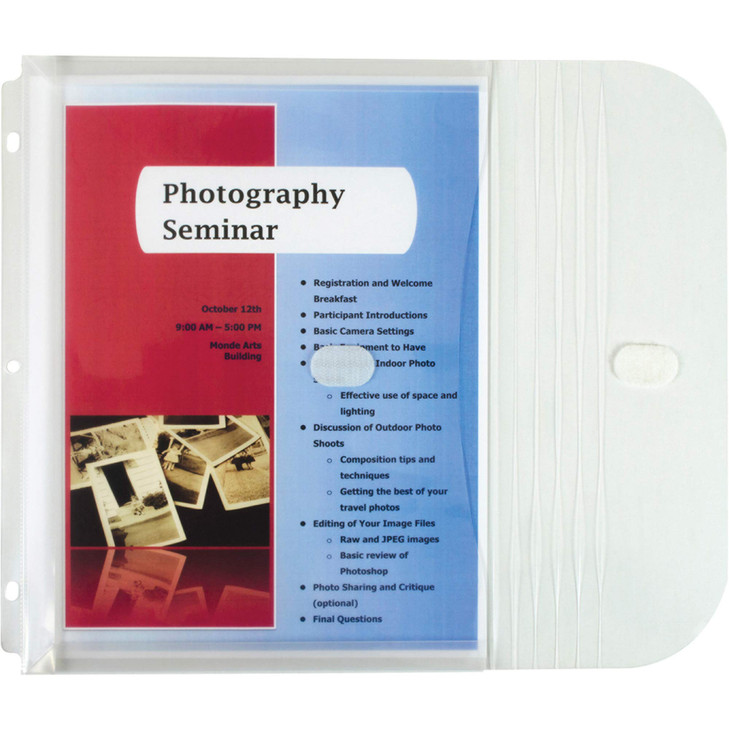 CLine Poly Binder Pockets 925 x 115 Clear 5Pack