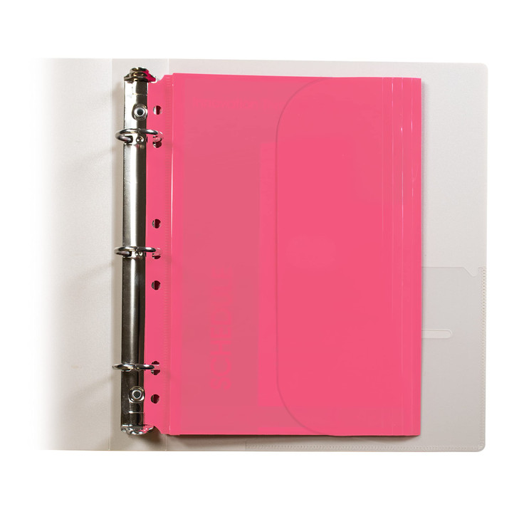 CLine Mini Poly Binder Pocket with Closure 12Inch Gusset Pack of 36 Pockets Assorted Colors 08730DS