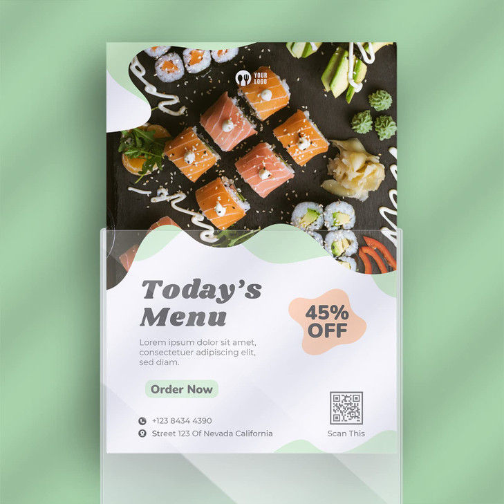 Henoyso 5 Pcs 11 x 17 Rigid Print Protectors Heavy Duty Hard Plastic Sheet Page Protectors Crystal Menu Holder Clear Pos