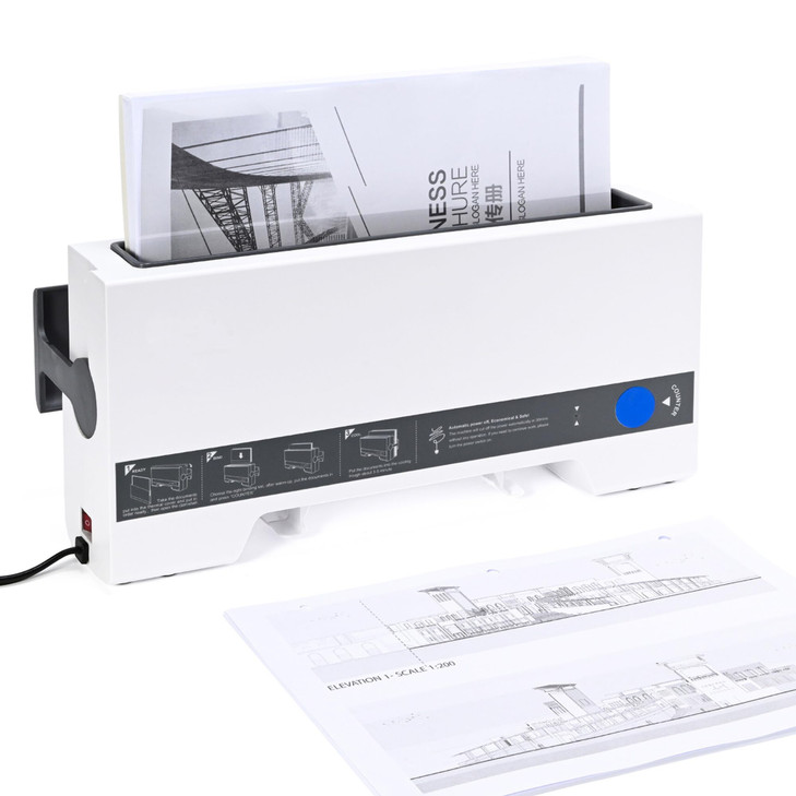 Generic Thermal Cinch Binding Machine 12 Inch Thermal Book Binder A4 Thermal Binding Machine with 15 Book Spines for DIY
