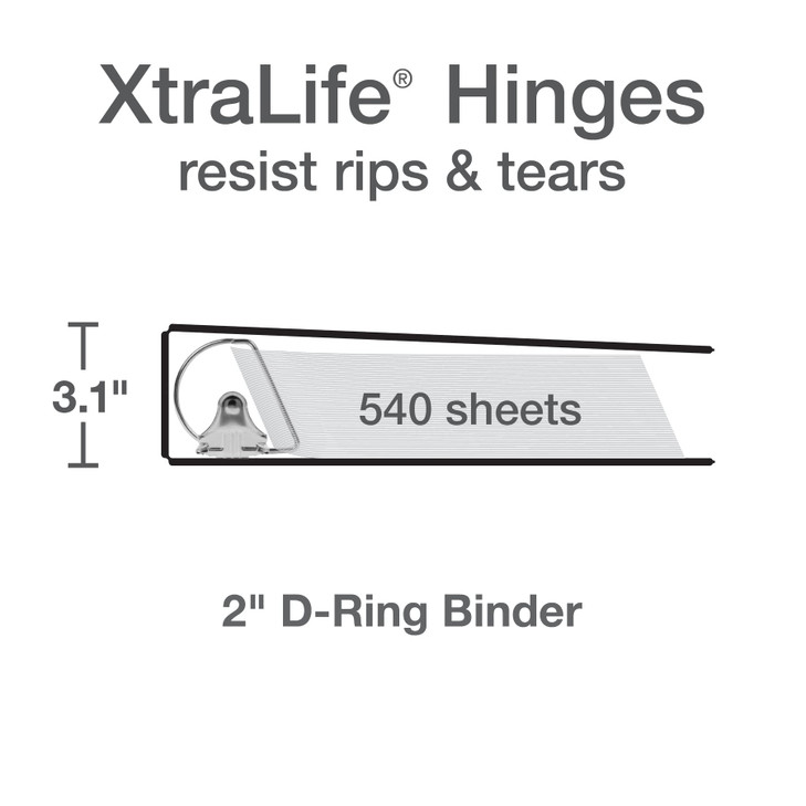 Oxford 3 Ring Binders Binders for School and Office Durable 2 inch D Rings Holds 540 Sheets ClearVue Presentation Binder