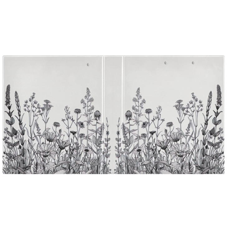 SDMKA Flowers and Plants 3Ring Binder 15 Inch 1 Pack Round Ring Binder Holds 200 Sheets with 3 Inside Pockets for Office