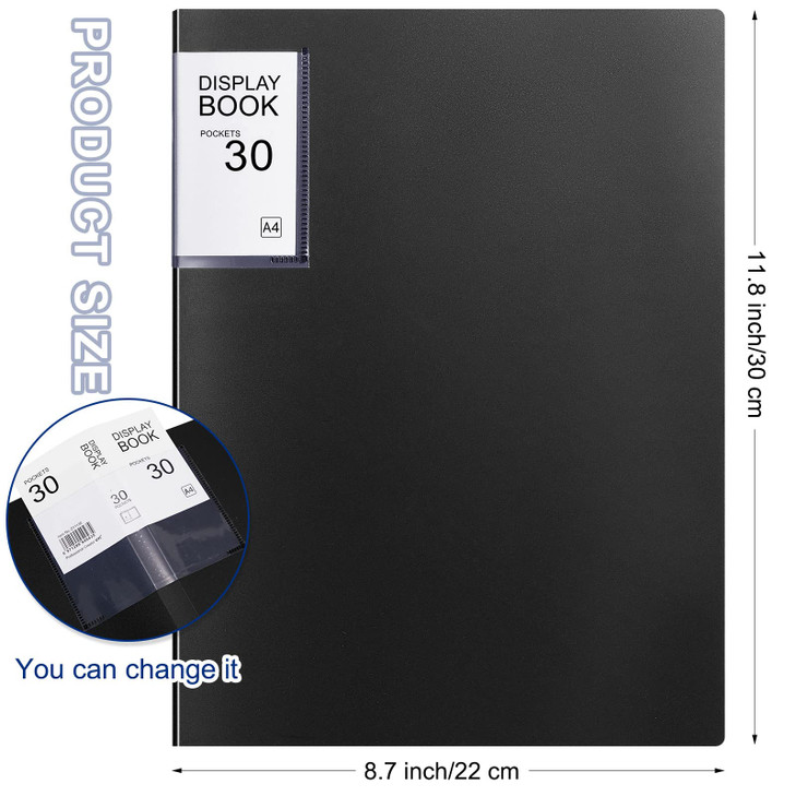 6 Pack Binder with Plastic Sleeves 30 Pocket Presentation Book Binder 85 x 11 Inch Art Portfolio Folder with Clear Sheet