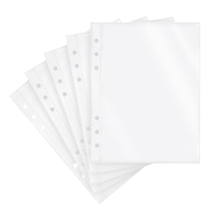 Dajino 20 Sheets Clear Binder Sleeves Pocket Sheets Protectors Double Sided Plastic Sleeves for Binder Refill Photo Card