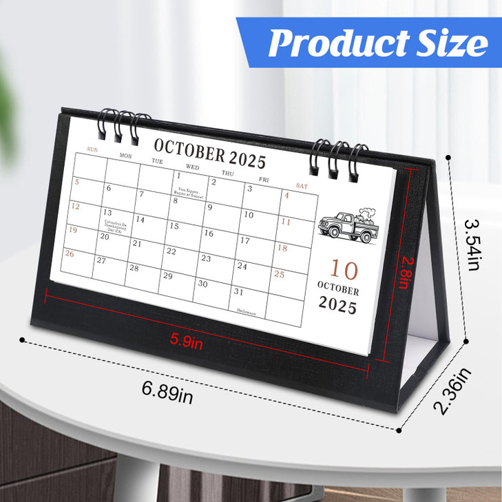 Gannyfer 2026 Desk Calendar Small Standing Flip Desk Calendar 20262027 Use from January 2026 to Dec 2027 24Month Mini De