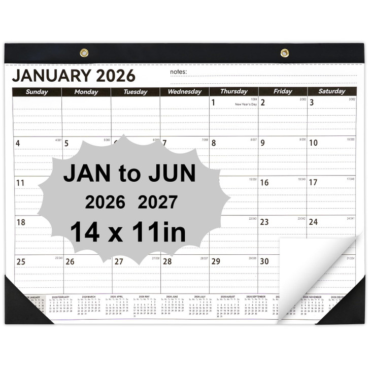 Desk Calendar 20262027 14 X 11 Desktop Calendar 20262027 18 Months Calander Runs from Jan 2026 to Jun 2027 Academic Mont
