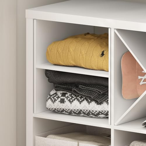 Furinno Cubicle Cube Insert HShelf Cube Organizer Fits into Furinno Extra Thick Cubes for Organizers and Storage White D