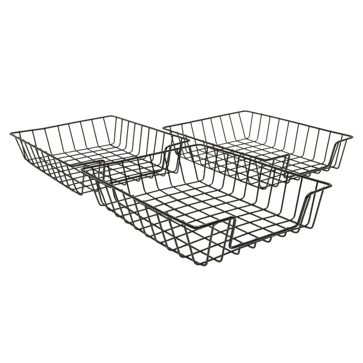 Okuna Outpost Metal Wire Paper Basket Organizer SpaceSaving Wire Baskets for Organizing Office Document Sorting Station