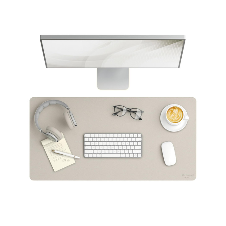 Smead Desk Pad Vegan Leather Desk Mat with NonSlip Faux Suede Backing Perfect Desk Organizer for Office Decor 315 x 157