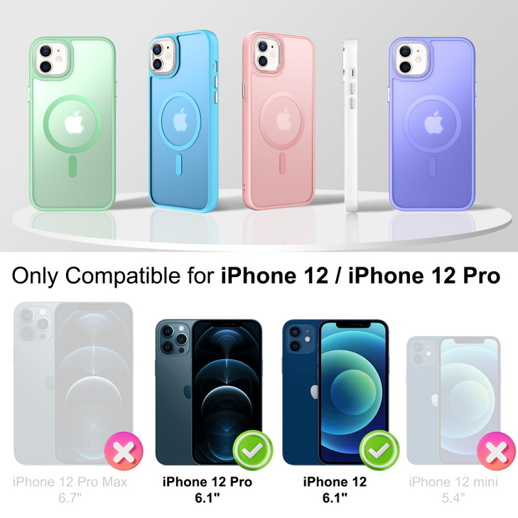 CHAOFENG Magnetic Case for iPhone 16 Pro Max - Slim Frosted Case with Military-Grade Drop Protection & Magnet Compatibility (6.9"), White