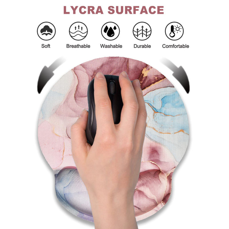 ARTSO Ergonomic Mouse Pad with Wrist Rest Support Gel Non Slip Rubber Base Pad Computer PC Laptop Women Men Mousepad for