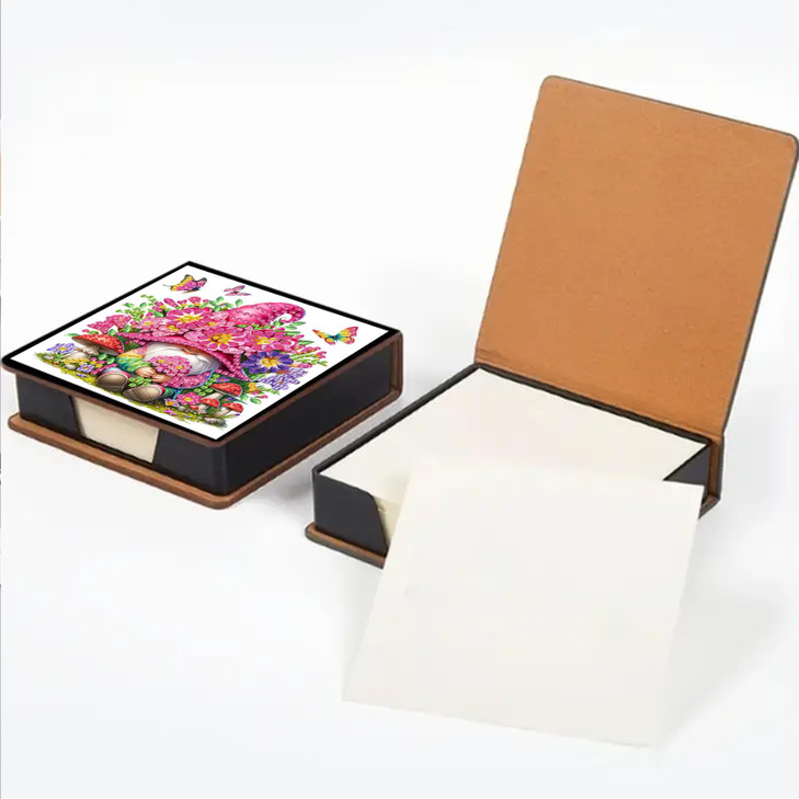 Dwarf Diamond Painting Note Box Diamond Art Painting Wooden Post Note Dispenser Memo Paper Storage Box Diamond Art by Nu