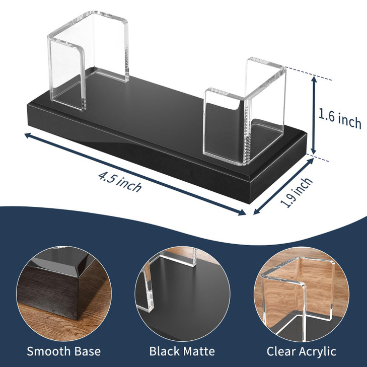 NIUBEE Acrylic Business Card Holder Clear Plastic Business Cards Display Stand for Desk Gift Card Organizer for Office 2