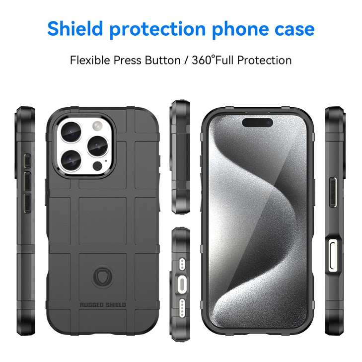 Dinglijia Slim Fit Case for iPhone 16 Pro Max,Rugged Shield Outdoor Durable Phone Case,Military Grade Anti-Dorp Protection and Camera Lens Protection