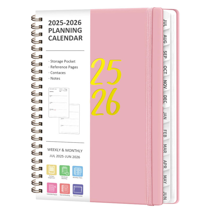 Planner 20252026 Monthly and Weekly Calendar Academic Planner July 2025 June 2026 Hardcover Planning Agenda Book for Off