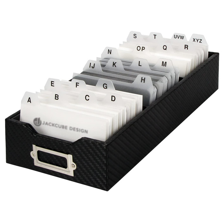 J JACKCUBE DESIGN JackCubeDesign Carbon Fiber Business Card Organizer Coupon Holder Name Card Organizer Name Card Holder