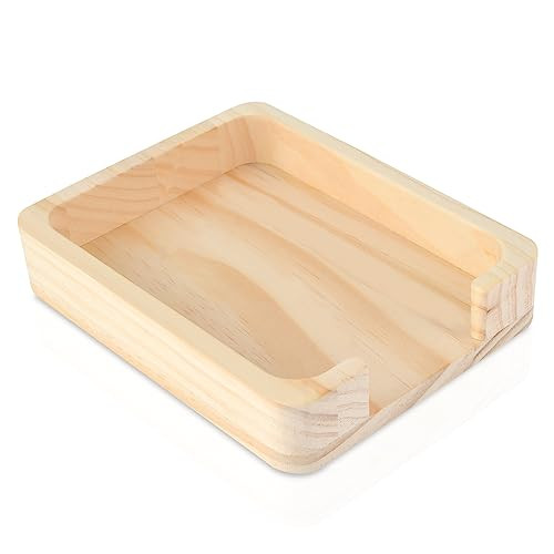 4x6 Memo Holder Desk Memo Pad Holder for Desk 4x6 Paper Tray Holder Wooden Paper Holder for Desk Note Card Holder Fits 4
