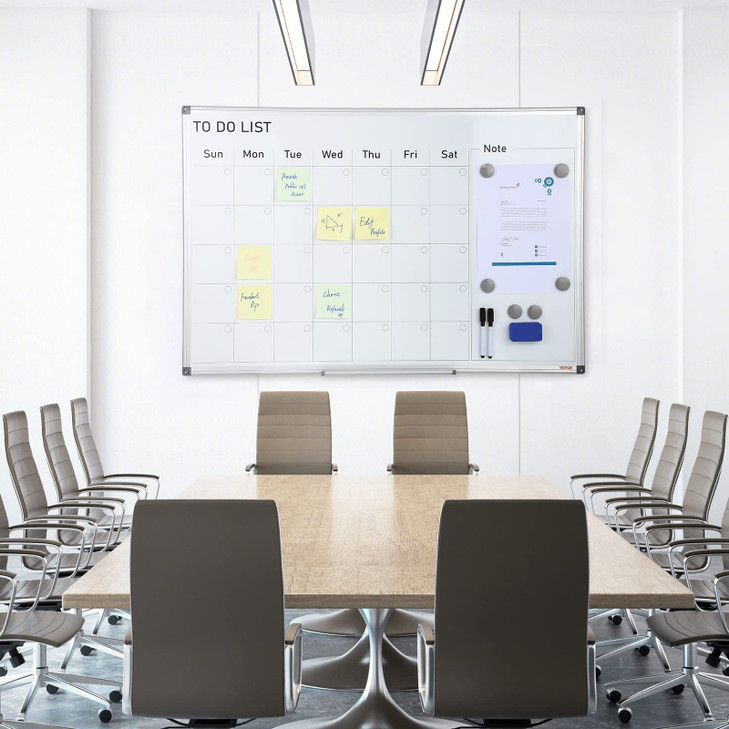 VEVOR Dry Erase Calendar for Wall 36 x 24 Inches Whiteboard Calendar Monthly Planner Magnetic Dry Erase Board 1 Magnetic
