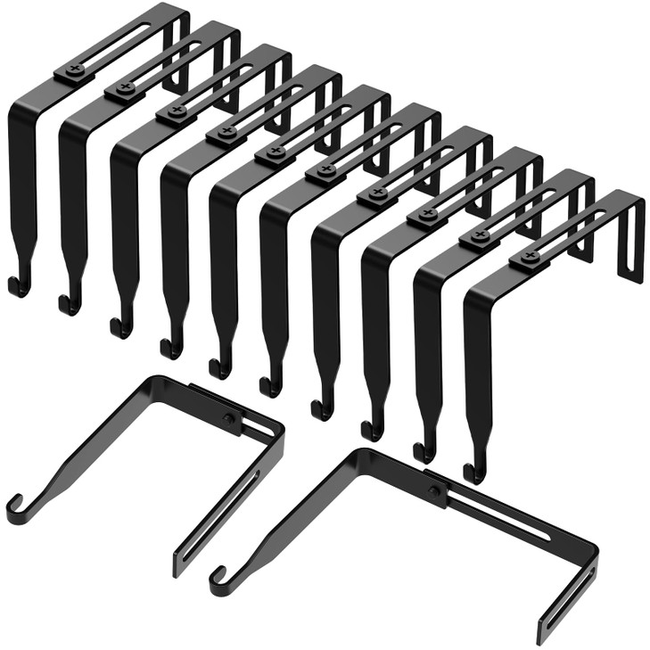 KOPKIO 12 Pcs Adjustable Cubicle Hangers Cubicle Wall Hooks Universal Partition Hanger Set Metal Cubicle Hooks Door Hang