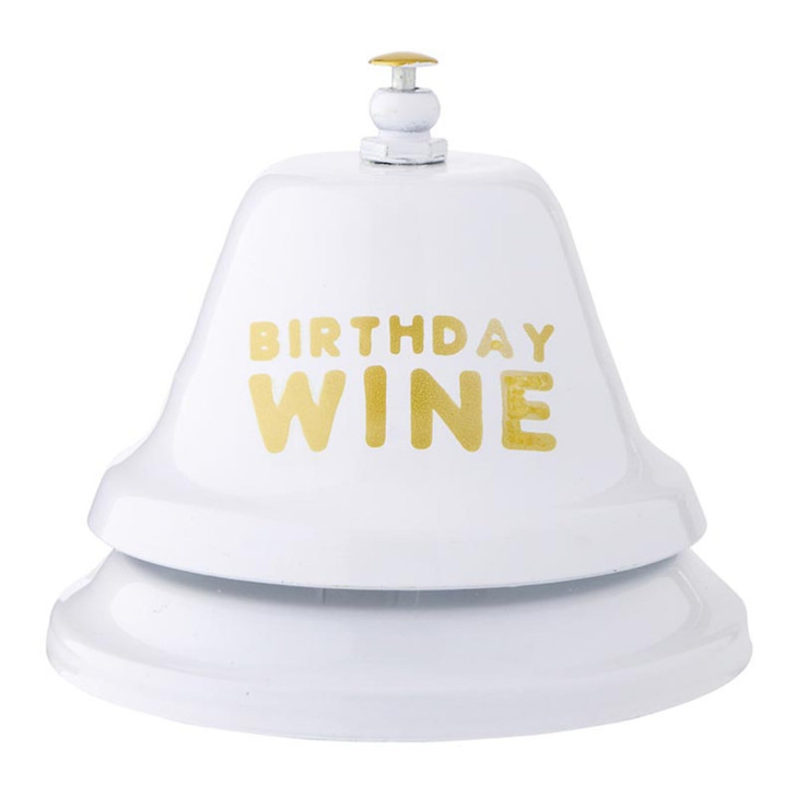 Slant Collections Birthday Gift Call Bells Service Bell for Desk Bar Office Ring Bell 35 W x 325 H Birthday Wine