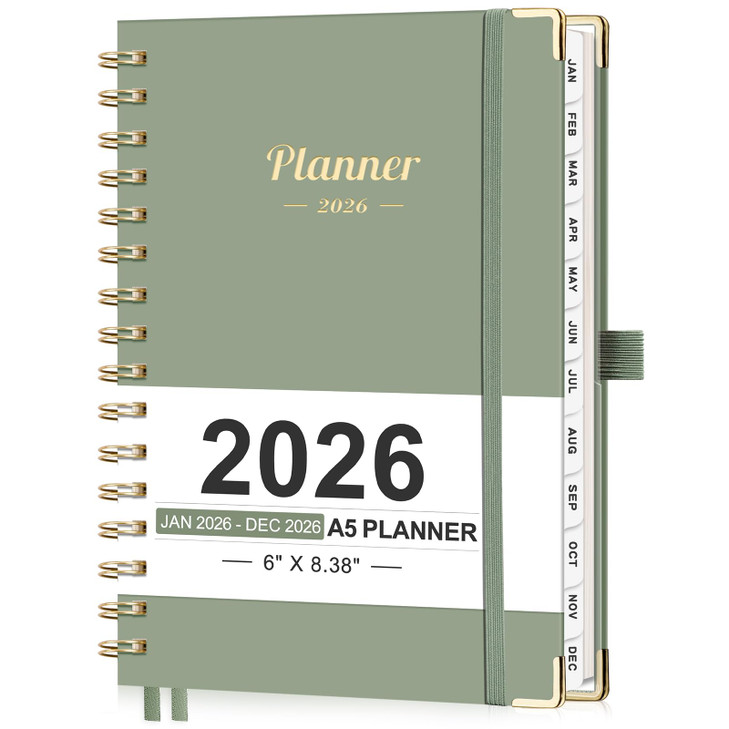AHGXG 2026 Planner Weekly and Monthly 2026 Calendar Jan 2026 Dec 2026 Hardcover with Monthly Tabs 100 GSM Thick Paper fo