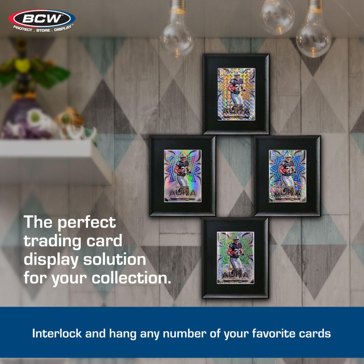 BCW Interlocking Card Frames Black Interlocking Frames Ideal for Collectibles Trading Cards and Memorabilia Wall Display