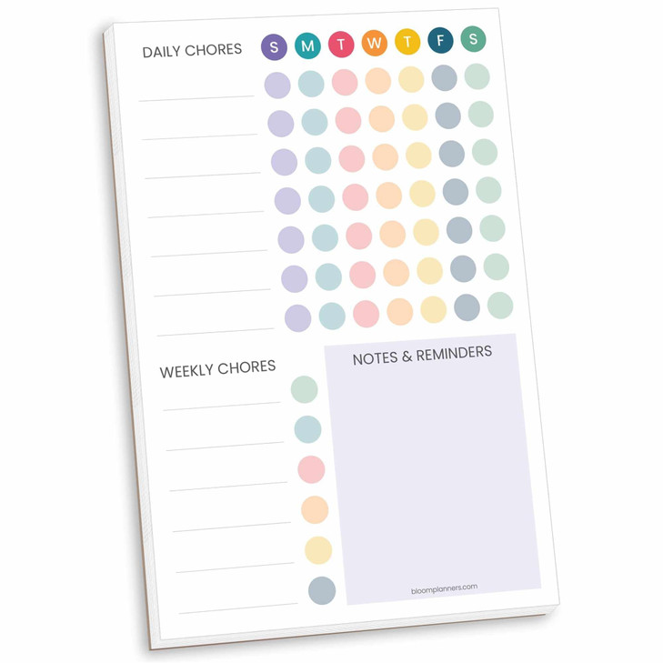 bloom daily planners Magnetic Chore Chart Planning Pad Daily Weekly Habit To Do Tracker for Adults Teens Kids Family Org