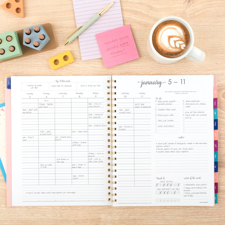 ATAGLANCE 2026 Planner Weekly Monthly 85 x 11 Large Harmony Sunset Coral 10999052726