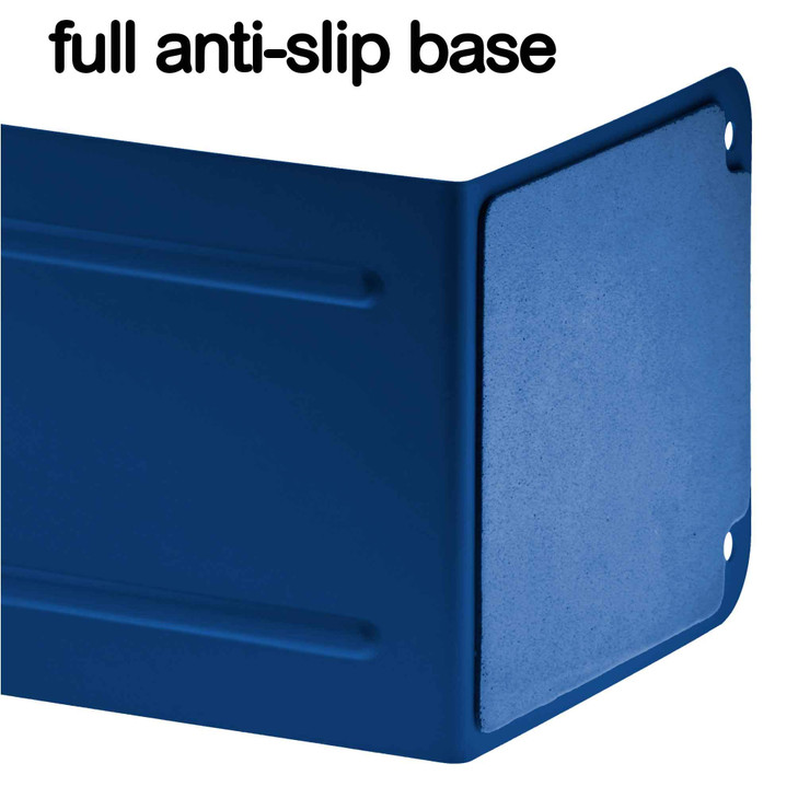 Acrimet Metal Bookends Jumbo Size 9 H x 4 W x 412 D NonSkid Book Stand for Shelves Heavy Duty Book Stopper Deep Blue 1 P