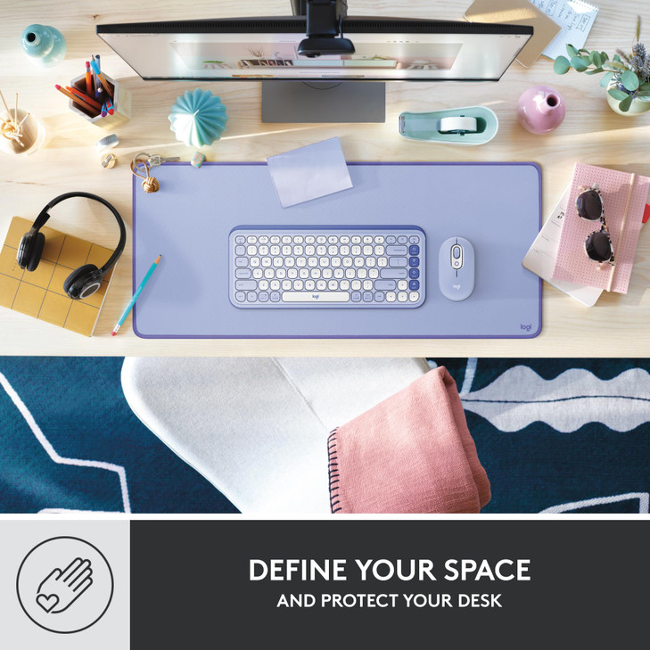 Logitech Desk Mat Studio Series Multifunctional Large Desk Pad Extended Mouse Mat Office Desk Protector with AntiSlip Ba