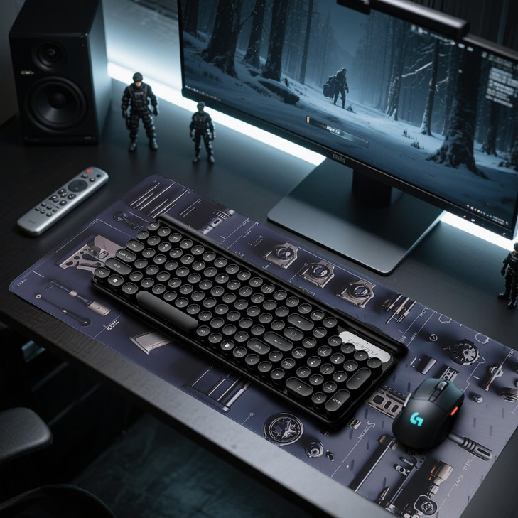Cool Military Weapon Build Weapon Parts Display Large Gaming Mouse Pad Desk Mat for Keyboard and Mousepad Computer Offic